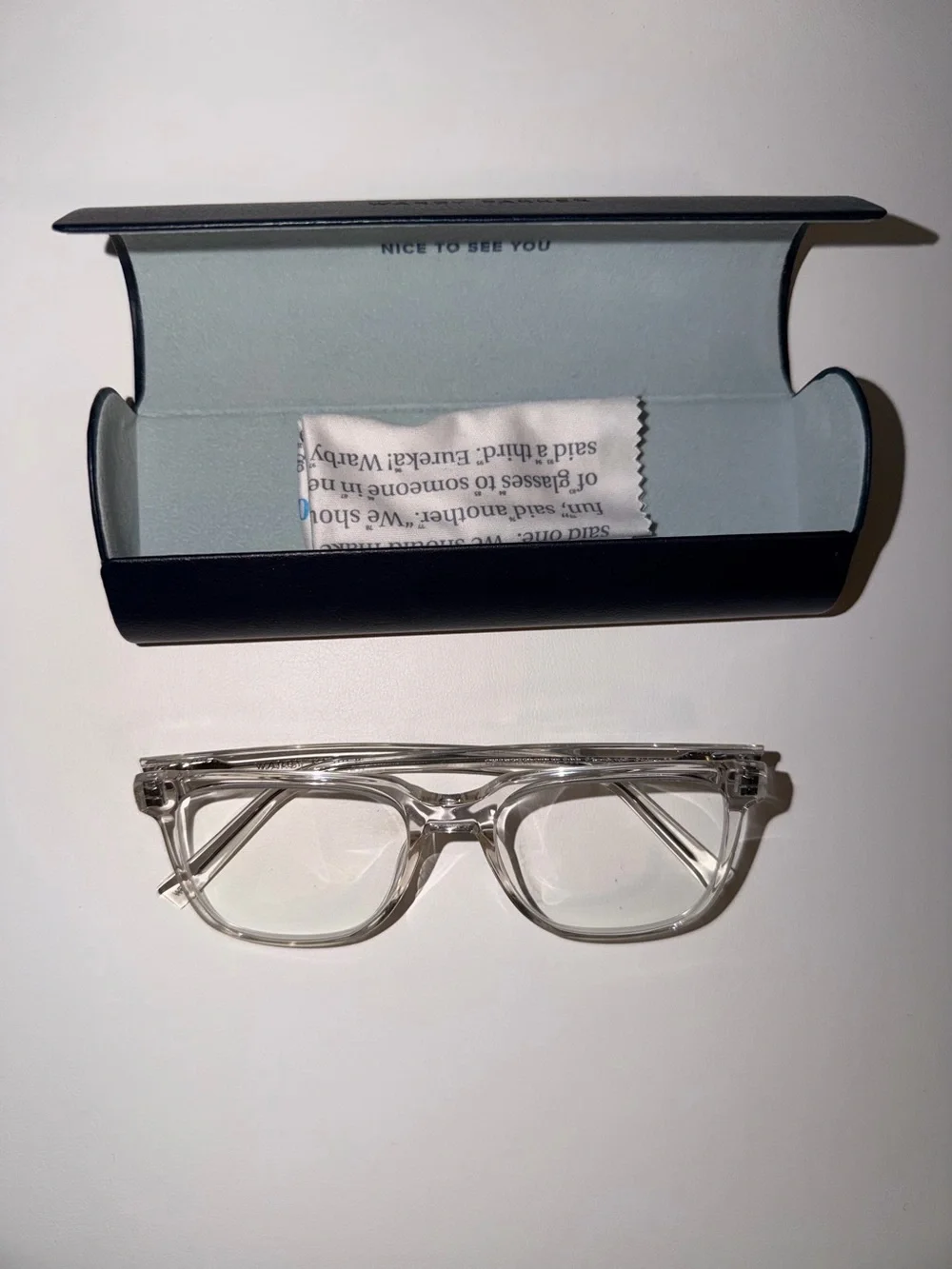 Warby Parker Chamberlain Clear Frame Glasses